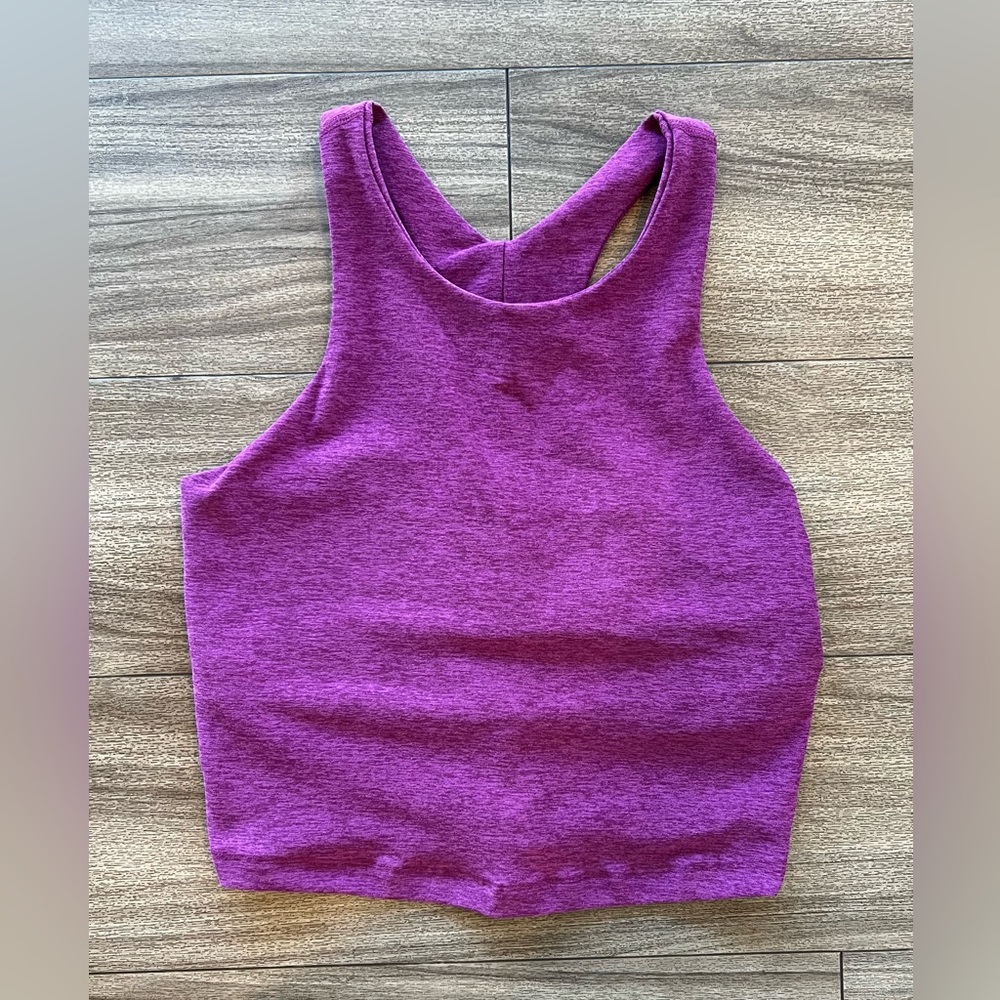NEW - Beyond Yoga - SD Focus Cropped Tank - Aubergine Beet